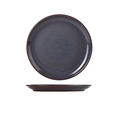Terra Stoneware Rustic Blue Coupe Plate 19cm - Pack Of 6