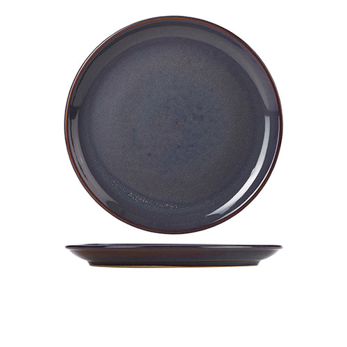 Terra Stoneware Rustic Blue Coupe Plate 27.5cm - Pack Of 6