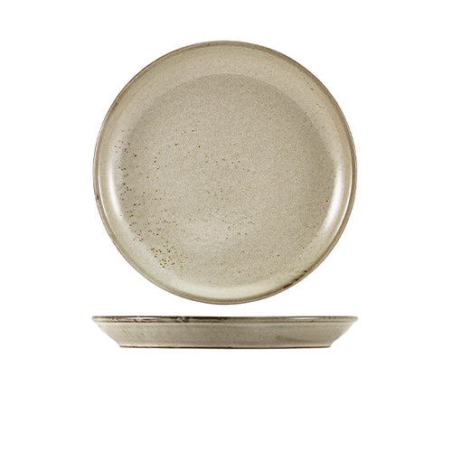 Terra Porcelain Grey Coupe Plate 24cm - Pack Of 6