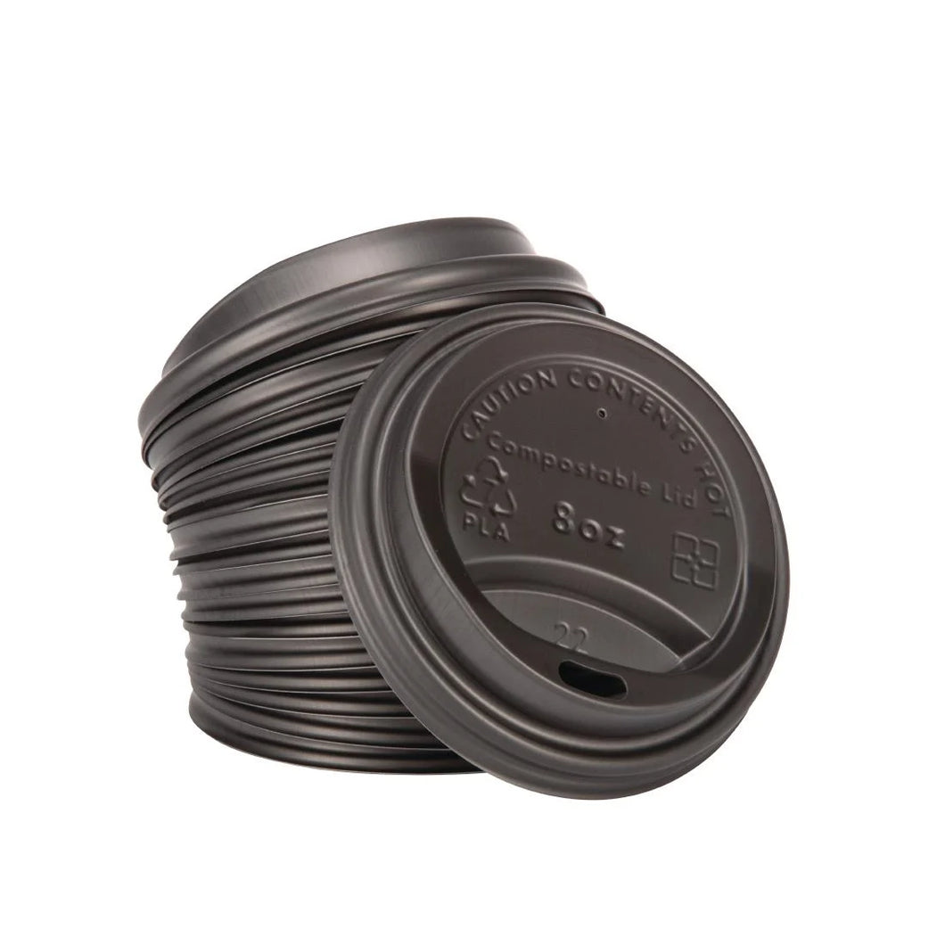 Fiesta Compostable Coffee Cup Lids 225ml / 8oz  (Pack of 1000)