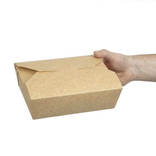 Colpac Recyclable Kraft Microwaveable Food Boxes 1950ml / 68oz (Pack Of 200)