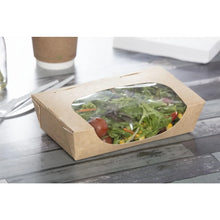 Colpac Recyclable Kraft Tuck-Top Salad Boxes With Window 1000ml / 35oz  (Pack of 200)
