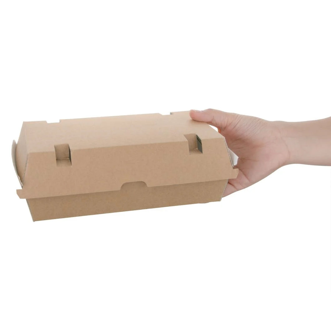 Fiesta Compostable Kraft Food Boxes Large 204mm (Pack of 100)