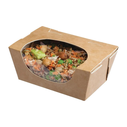 Colpac Zest Compostable Kraft Extra-Small Salad Boxes 375ml / 13oz  (Pack of 250)