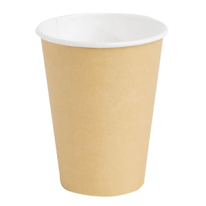 Fiesta Recyclable Coffee Cups Single Wall Kraft 340ml / 12oz  (Pack Of 50)