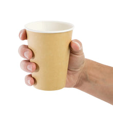 Fiesta Recyclable Coffee Cups Single Wall Kraft 340ml / 12oz  (Pack Of 50)