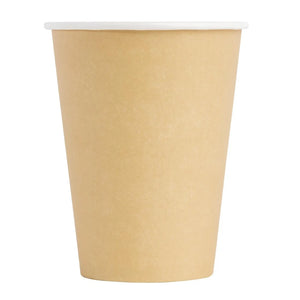 Fiesta Recyclable Coffee Cups Single Wall Kraft 340ml / 12oz  (Pack Of 50)