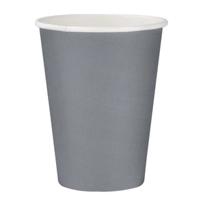 Fiesta Recyclable Coffee Cups Single Wall Charcoal 340ml / 12oz (Pack Of 1000)