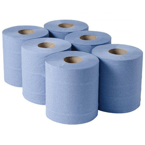 Blue Roll - Centrefeed 2Ply Blue 120M - 6 Pack