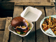 GenWare Compostable Bagasse Burger Box 15cm / 6" (500pcs)