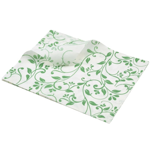 Paper Green Floral Print 25 x 20cm