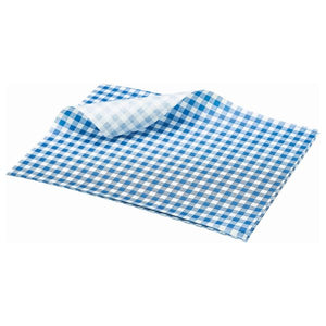 Paper Blue Gingham Print 25 x 20cm