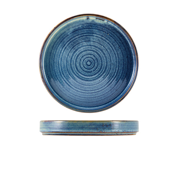 Terra Porcelain Aqua Blue Presentation Plate 21cm - Pack Of 6