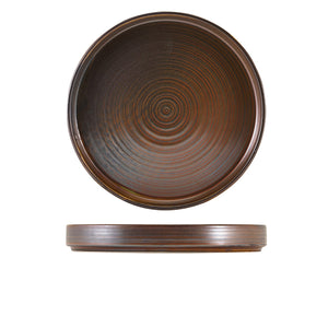 Terra Porcelain Rustic Copper Presentation Plate 26cm - Pack Of 6