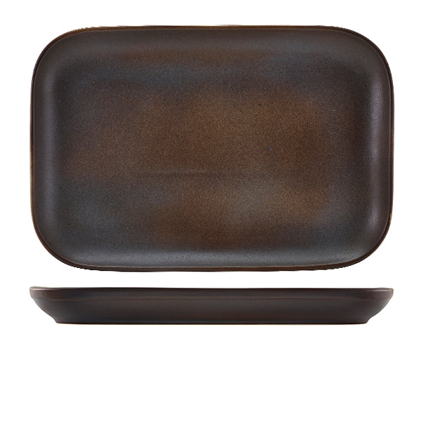 Terra Stoneware Antigo Rectangular Plate 34.5 x 23.5cm - Pack Of 6