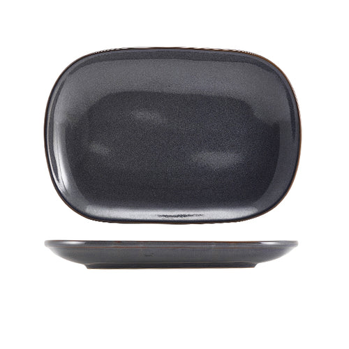 Terra Stoneware Rustic Blue Rectangular Plate 24 x 16.5cm - Pack Of 12