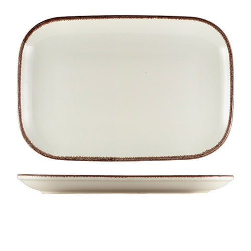 Terra Stoneware Sereno Brown Rectangular Plate 34.5 x 23.5cm - Pack Of 6
