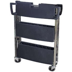 Large 3 Tier Foldable Trolley - 99 x 52 x 90cm (L x W x H)